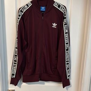 Adidas Red Varsity Bomber Jacket with Iconic Style